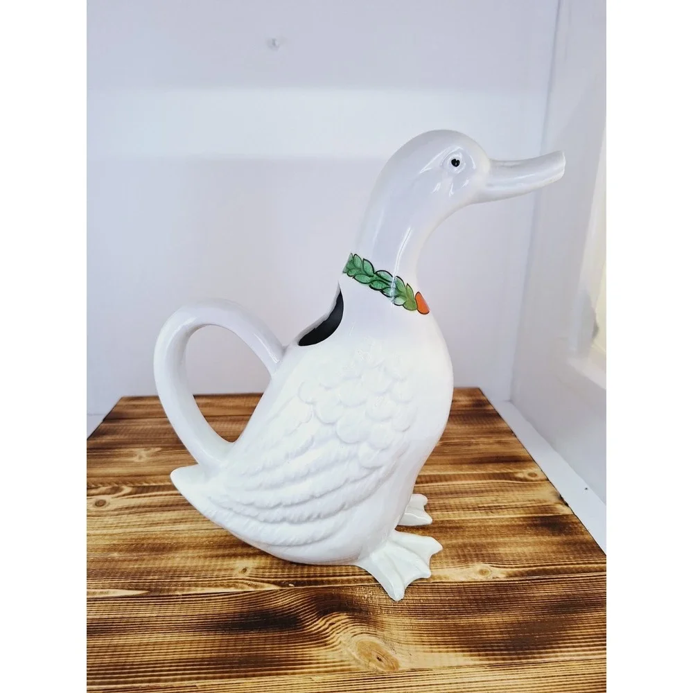 Vintage MANCER‎ TALL  DUCK WATER PITCHER Made in Italy 10